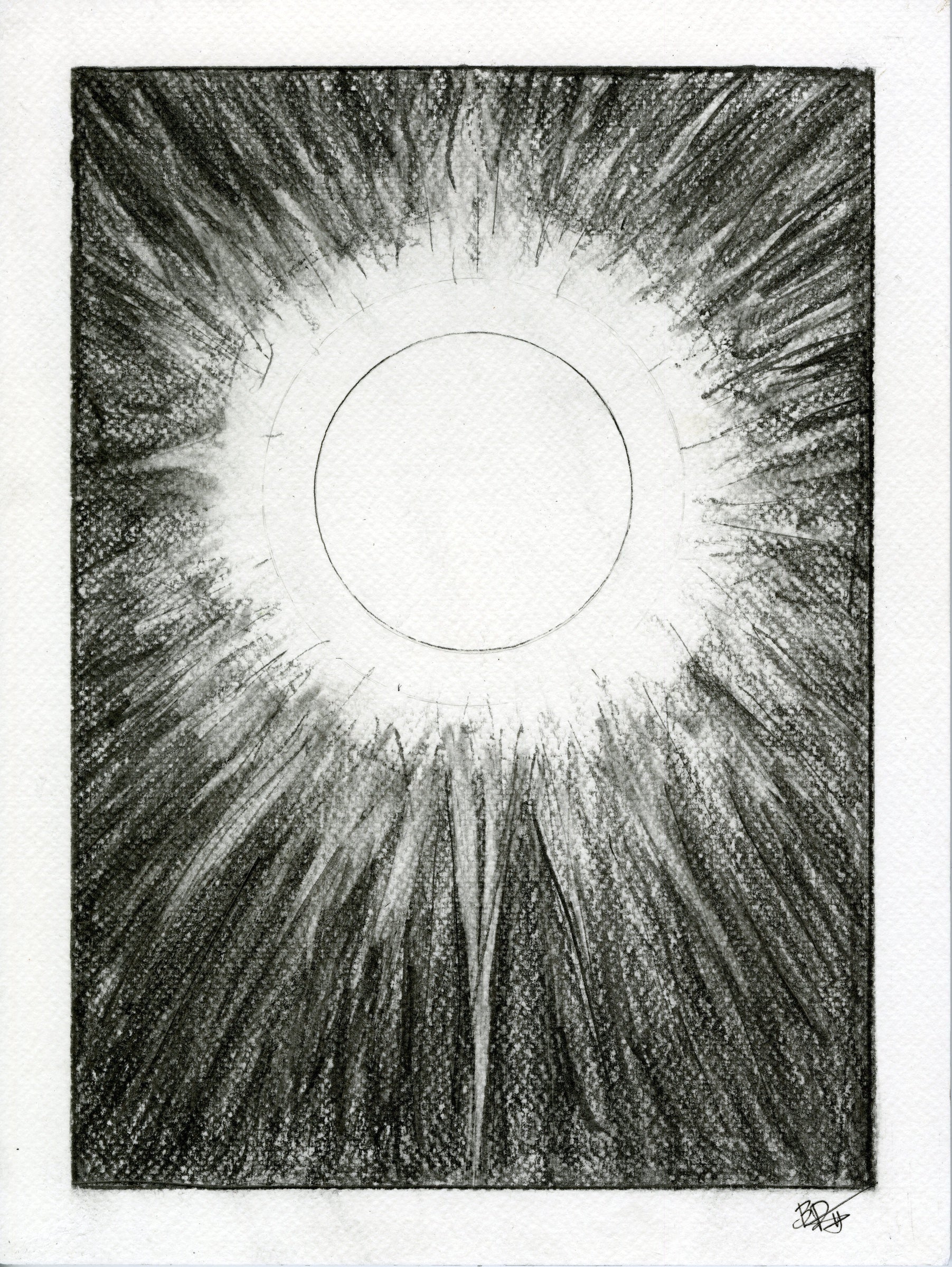 Blinded By The Light, graphite drawing